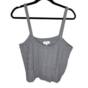 Weekend Los Angeles Gray Knit Crop Tank Top